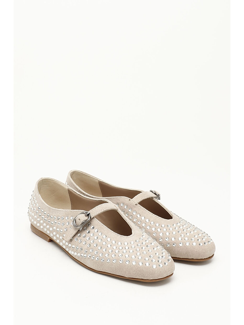 Bej Kadın TEN Taşlı Balerin Babet