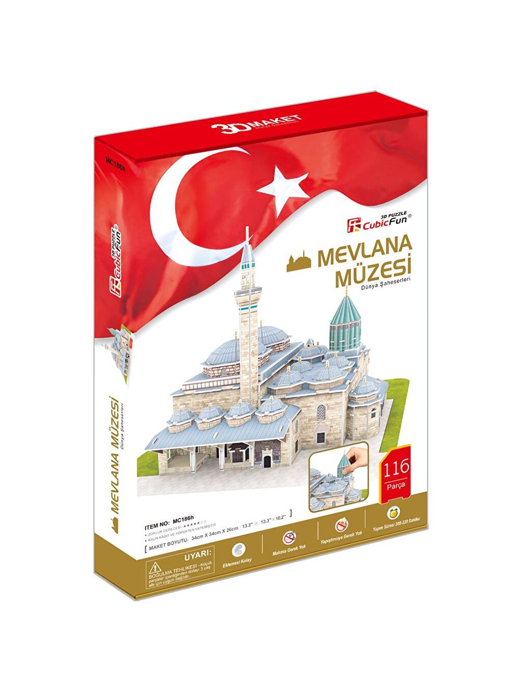 Cubic Fun Karışık 3D 116 Parça Puzzle Mevlana Türbesi - 1