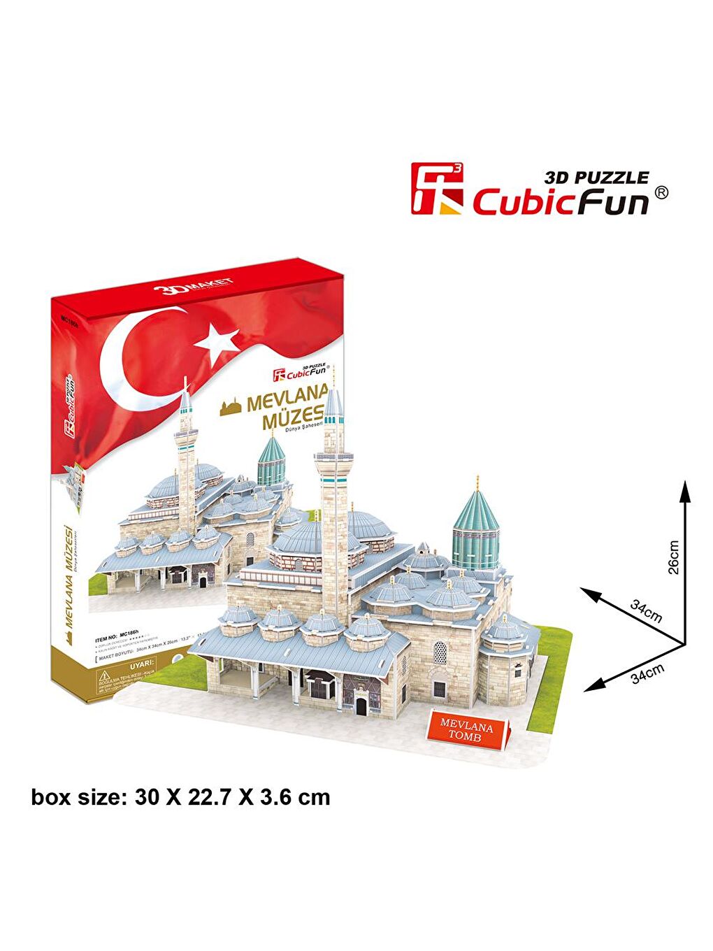 Cubic Fun Karışık 3D 116 Parça Puzzle Mevlana Türbesi - 2