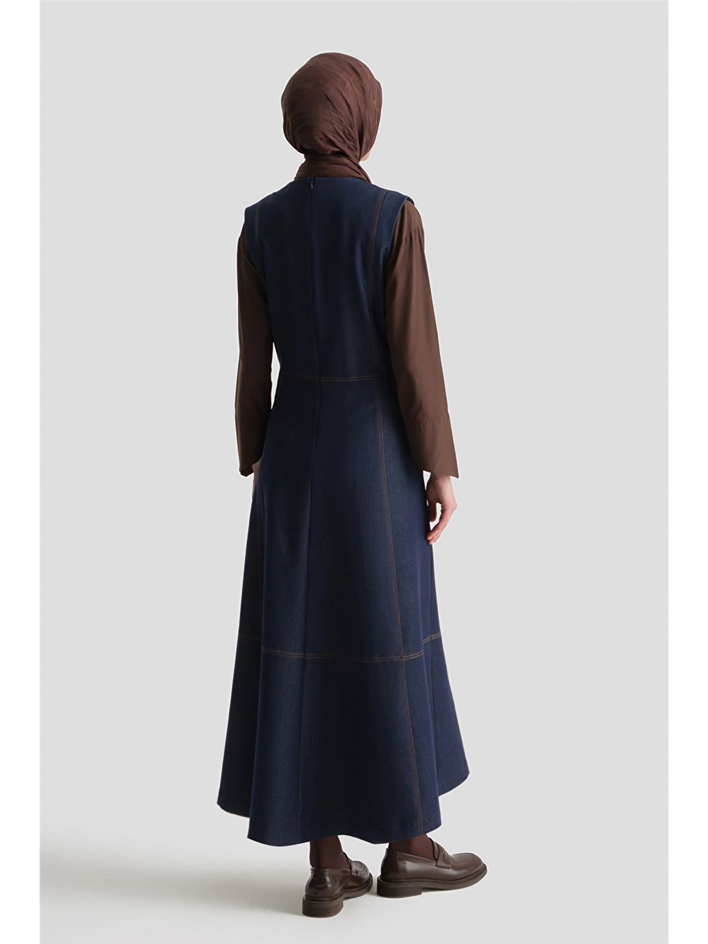 Dikiş Detaylı Denim Jile İndigo-4