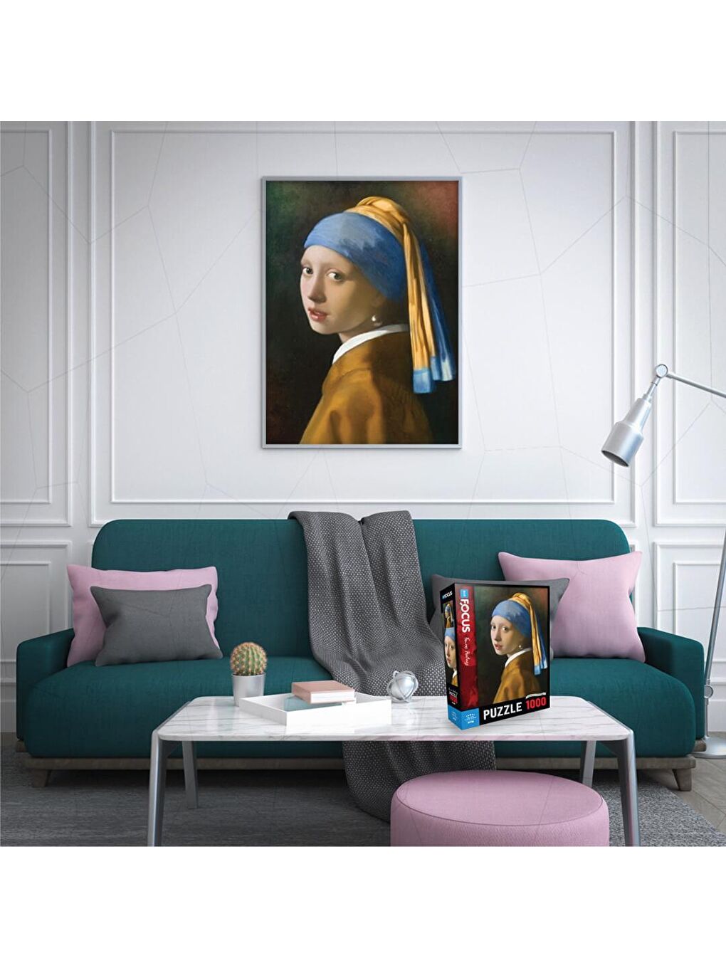 Blue Focus Karışık 1000 Parça Puzzle - İnci Küpeli Kız (Girl Wıth a Pearl Earring) - 3