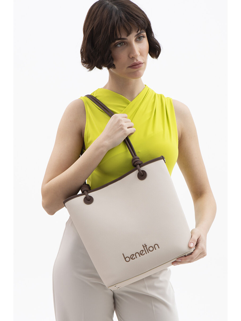 Kadin Kol Çantasi Bej-Kahve BNT1616-1