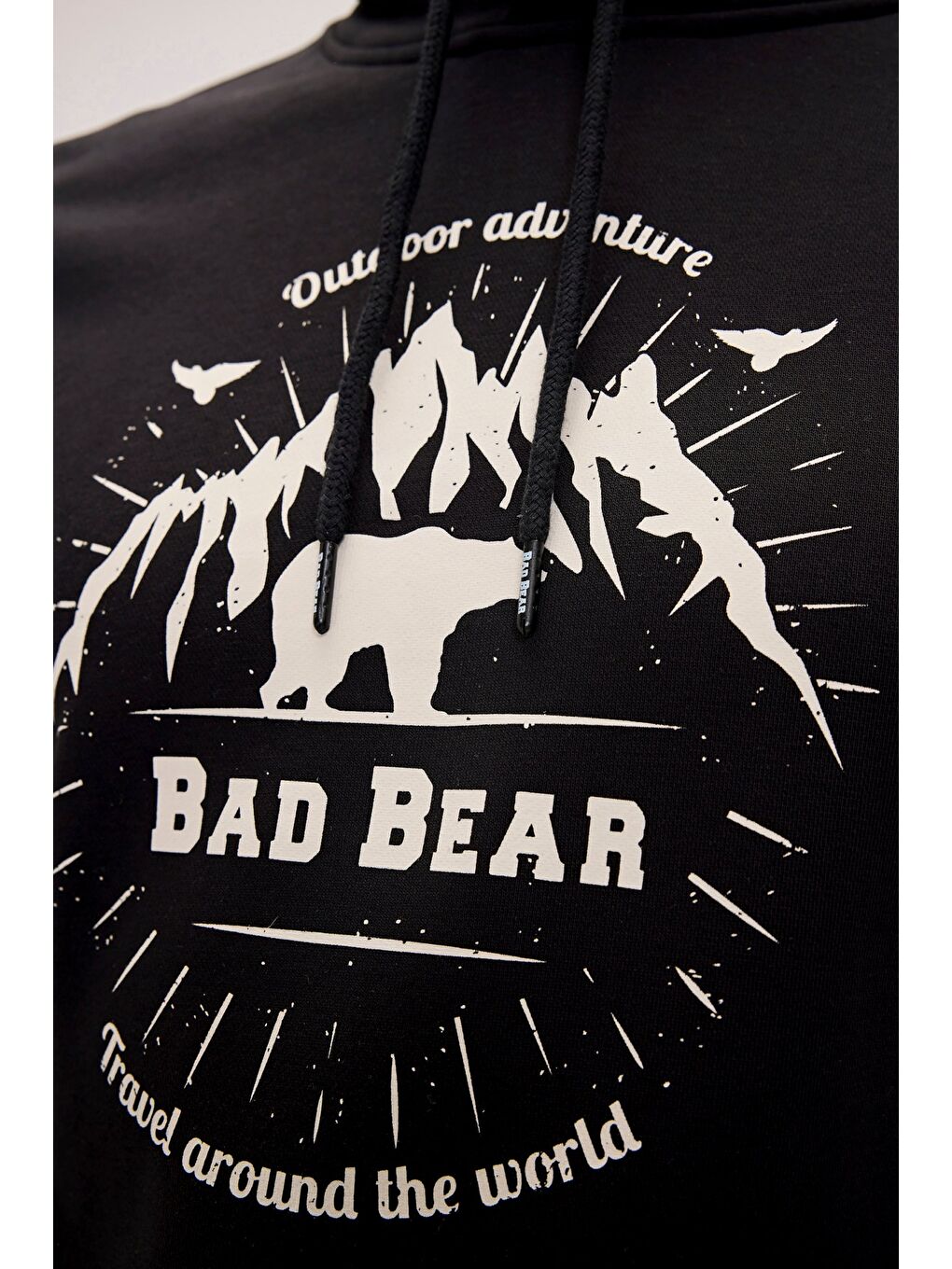 Bad Bear Siyah Steve Siyah Erkek Kapüşonlu Sweatshirt - 3