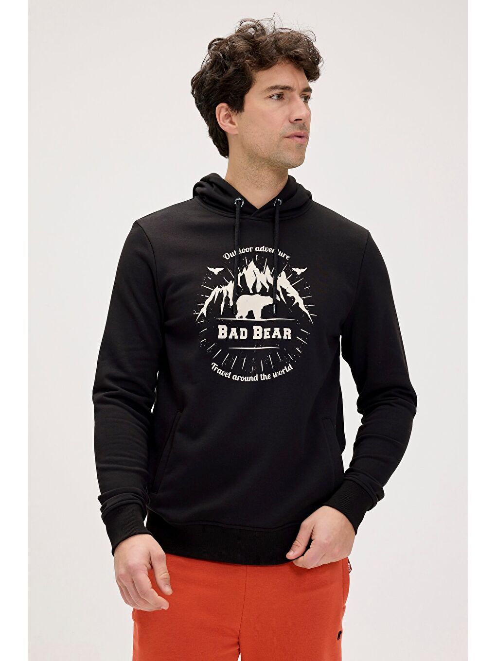 Bad Bear Siyah Steve Siyah Erkek Kapüşonlu Sweatshirt - 4