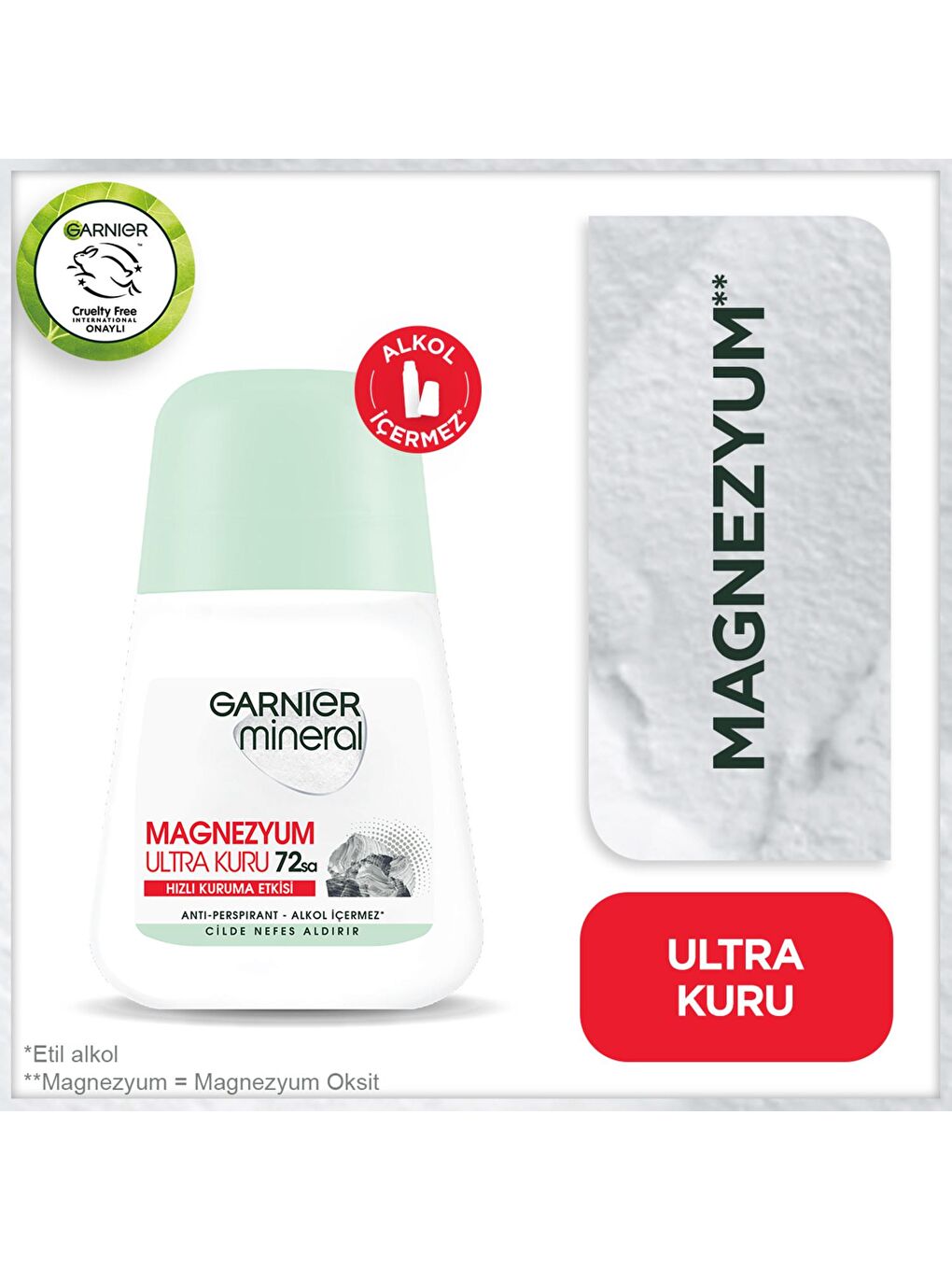 GARNIER Mineral Magnezyum Ultra Kuru Roll On 50 Ml