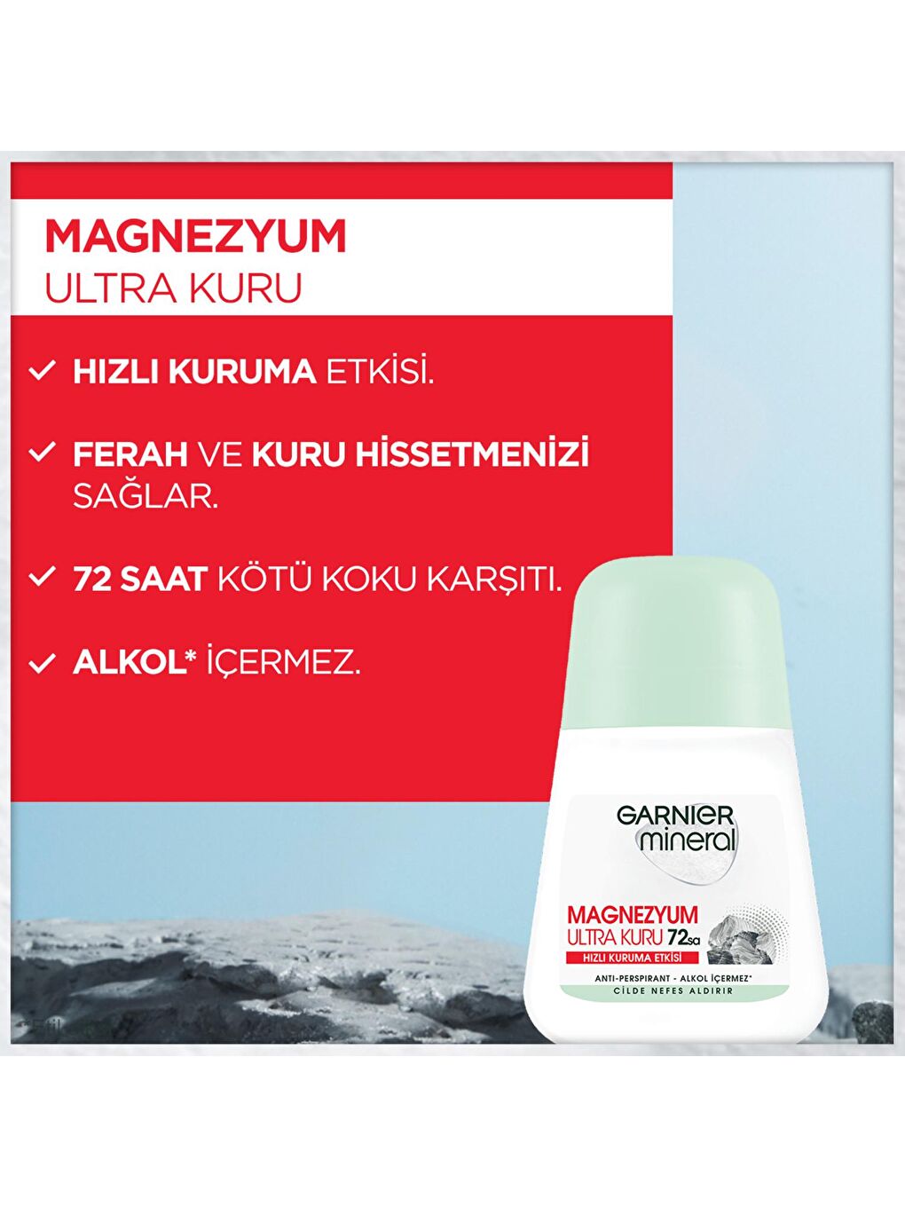 GARNIER Mineral Magnezyum Ultra Kuru Roll On 50 Ml - 3