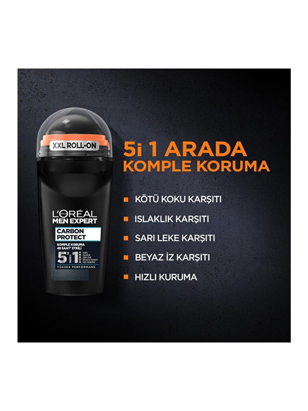 L'Oreal Paris Men Expert Carbon Protect Antı Perspırant Roll On 50ml - 1