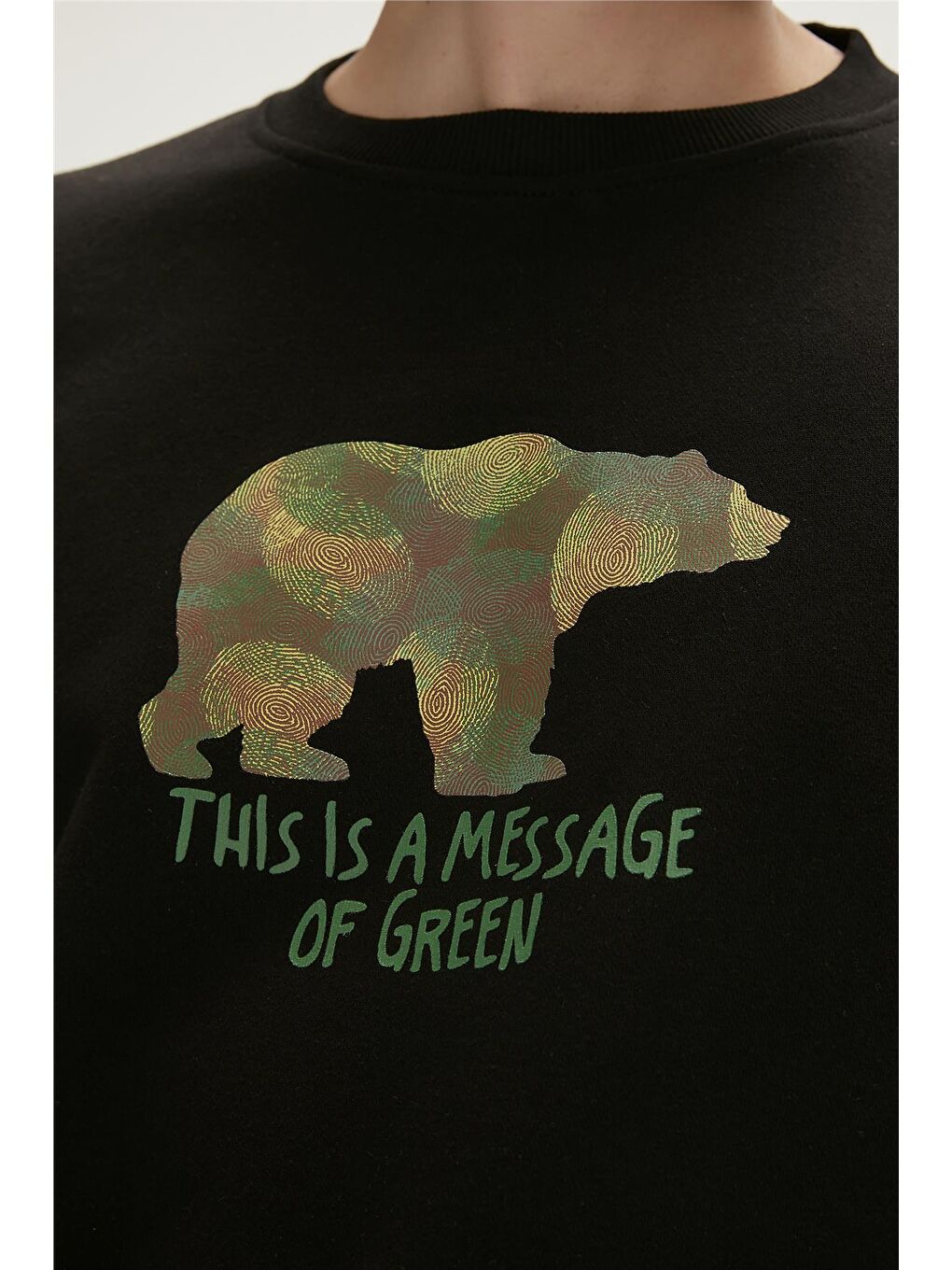 Bad Bear Siyah Re-Finger Recycle Siyah Baskılı Erkek Sweatshirt - 4