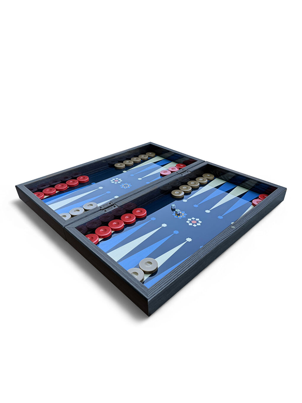 Yıldız Tavla, Çizilmez Zeminli, Mıknatıslı MDF Kasa, 2 Kat Vernik Cilalı-3