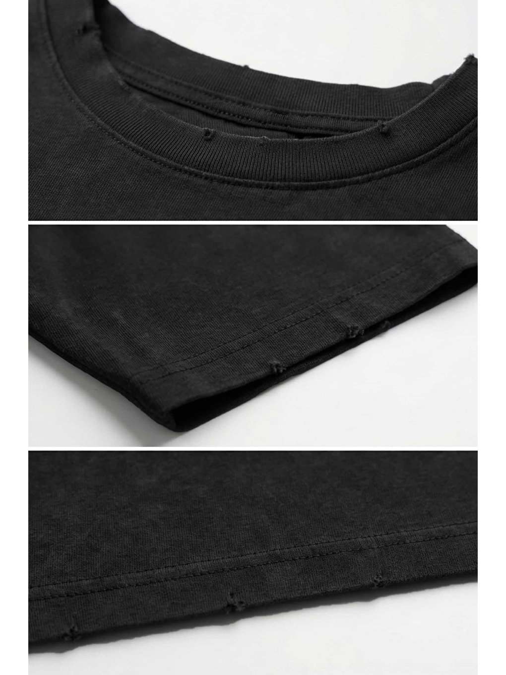 Erkek Oversize Nakışlı Yıkamalı T-Shirt Siyah-2