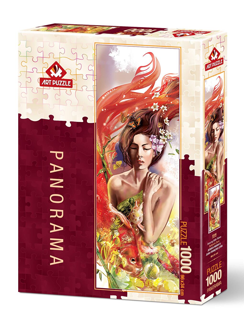 Art Puzzle Karışık 1000 Parça Panorama Puzzle Balıklarla Dans - 1