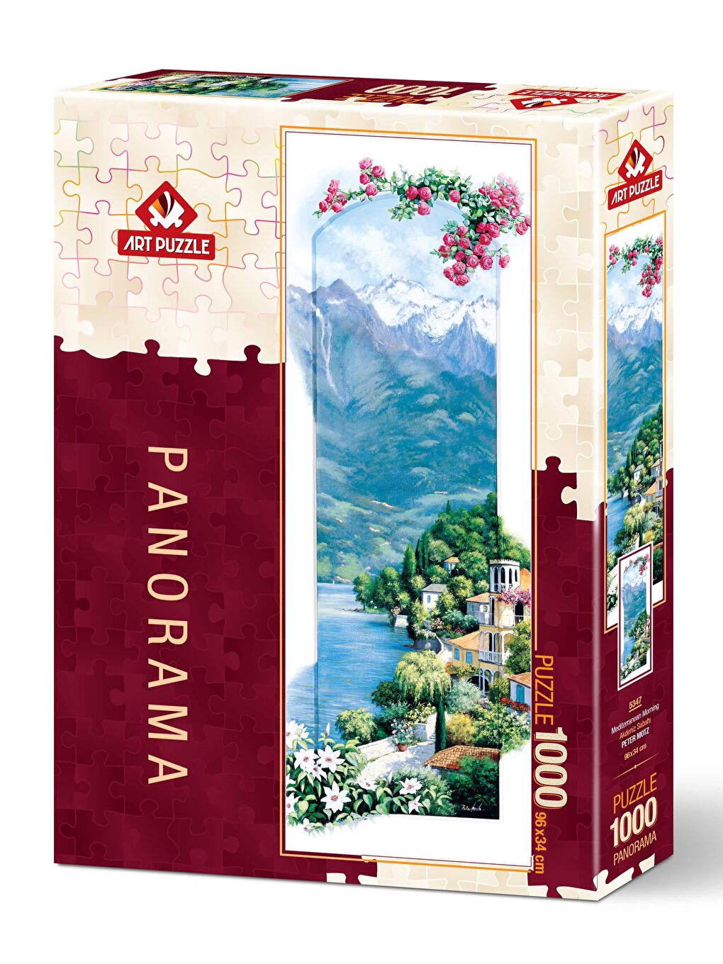 Art Puzzle Karışık 1000 Parça Panorama Puzzle Akdeniz Sabahı - 1