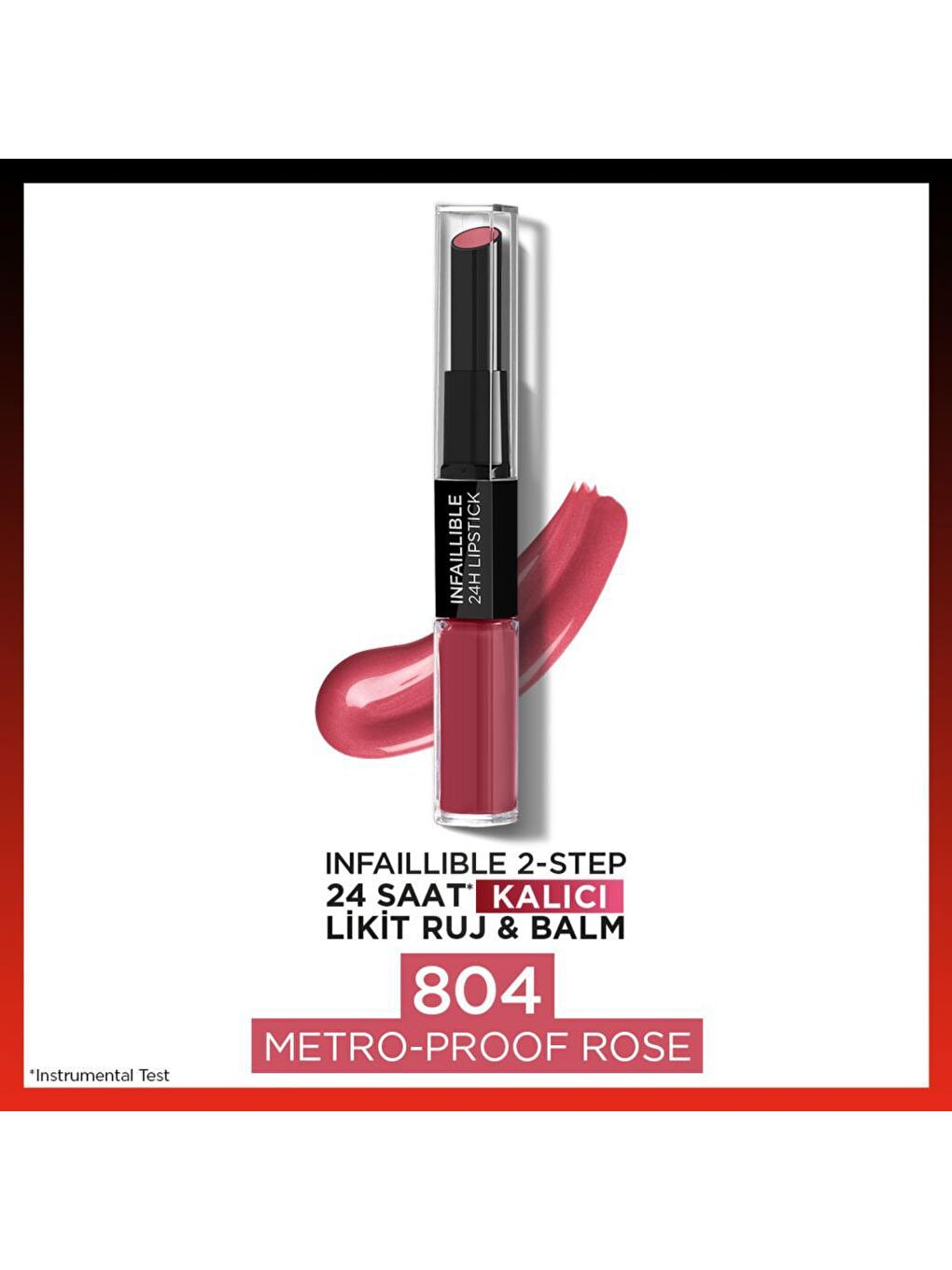 Infaillible 2-Step 24 Saat Kalıcı Likit Ruj & Balm - 804 Metro-Proof Rose