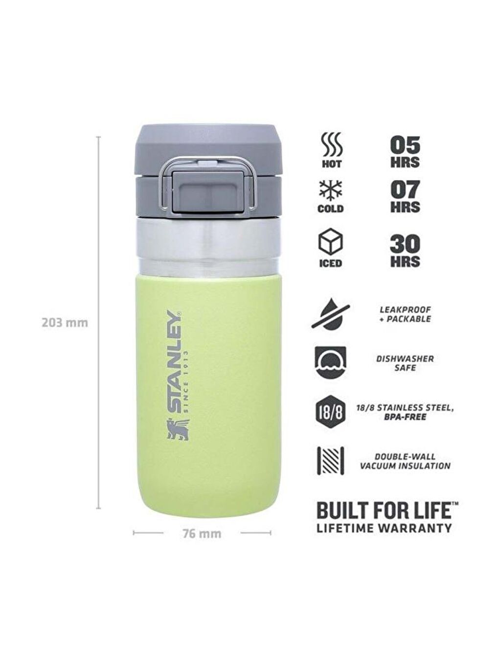 The Quick-flip Water Bottle .47l / 16oz Yeşil-1
