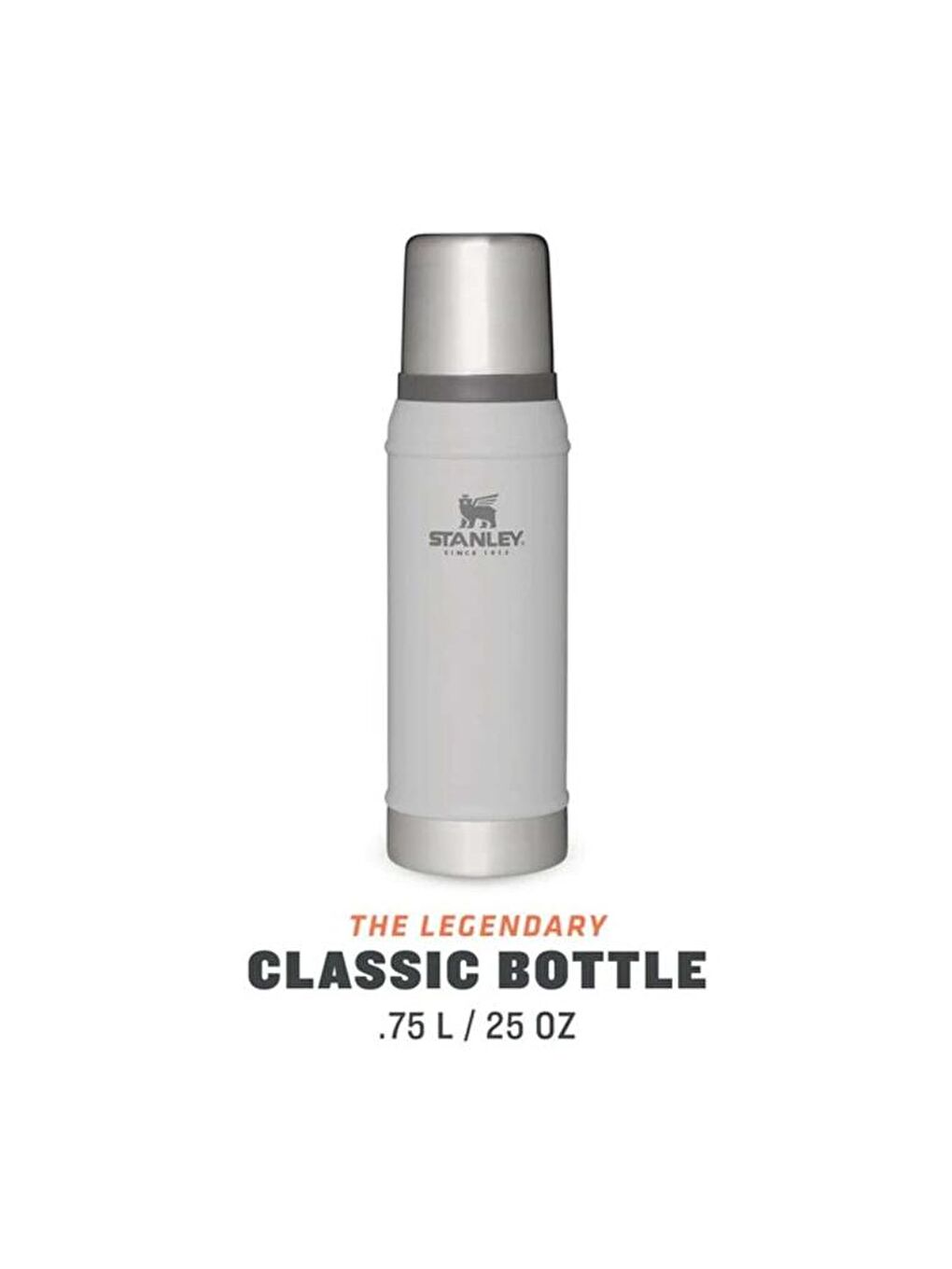 Klasik Vakumlu Paslanmaz Çelik Termos 0.75 Lt Beyaz-4