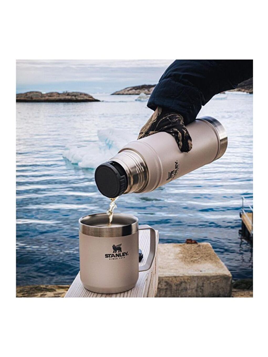 Klasik Vakumlu Paslanmaz Çelik Termos 0.75 Lt Beyaz-5