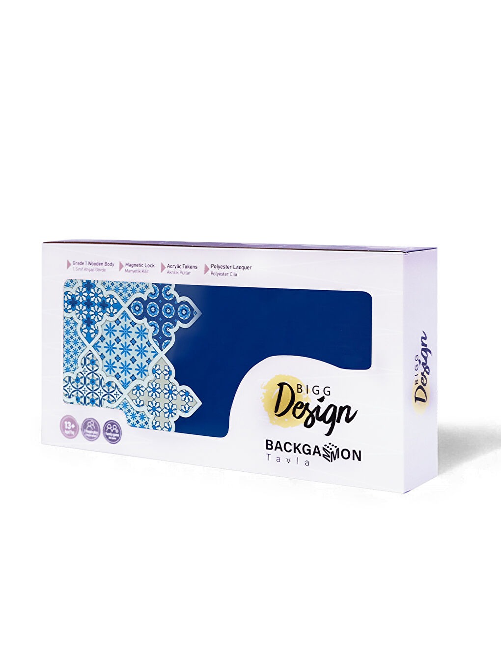 Blue Tile Tavla, Çizilmez Zeminli, Mıknatıslı MDF Kasa, 2 Kat Vernik Cilalı-4