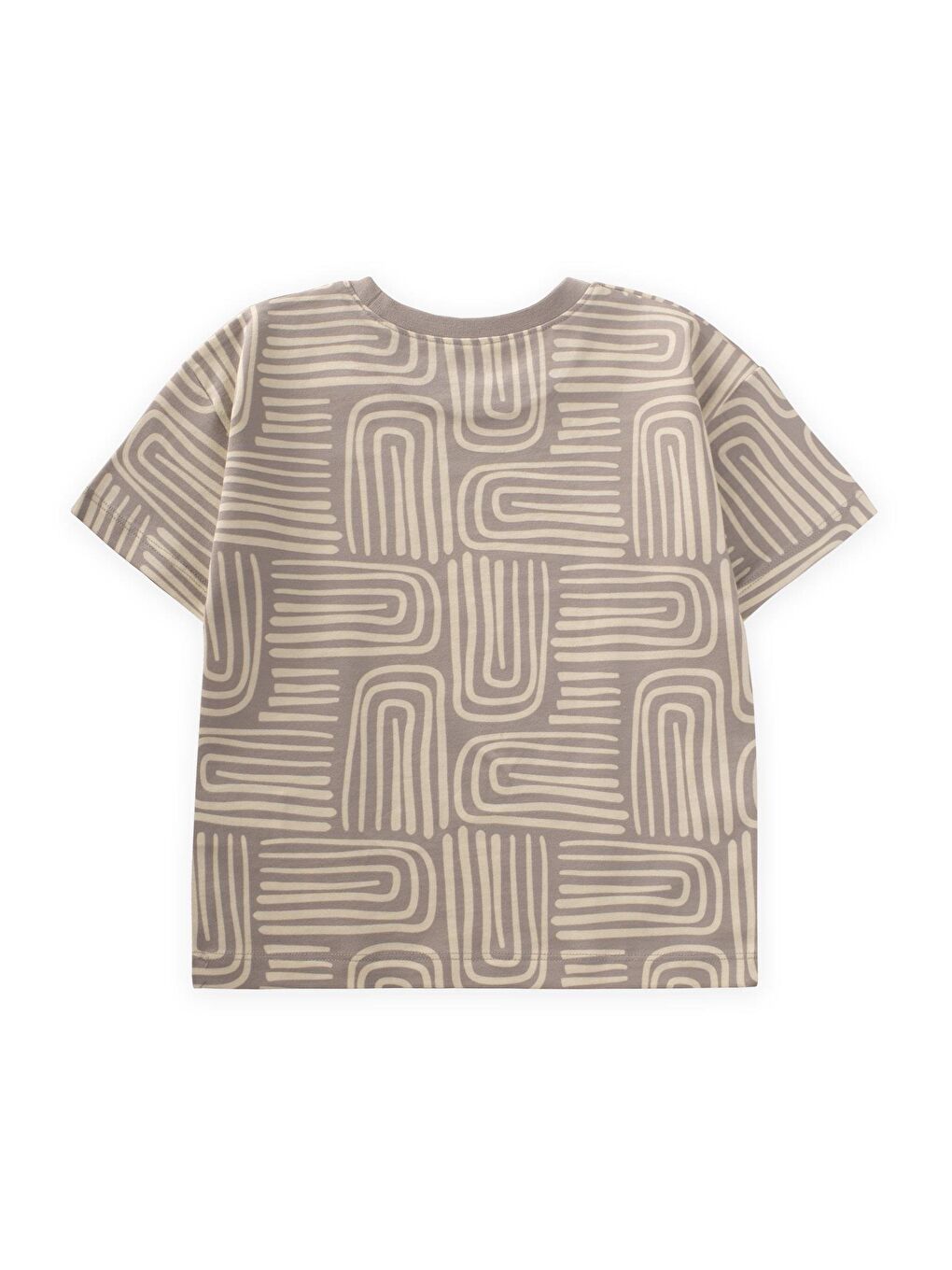 Boho Desenli T-Shırt 2-10 Yaş Bej-1