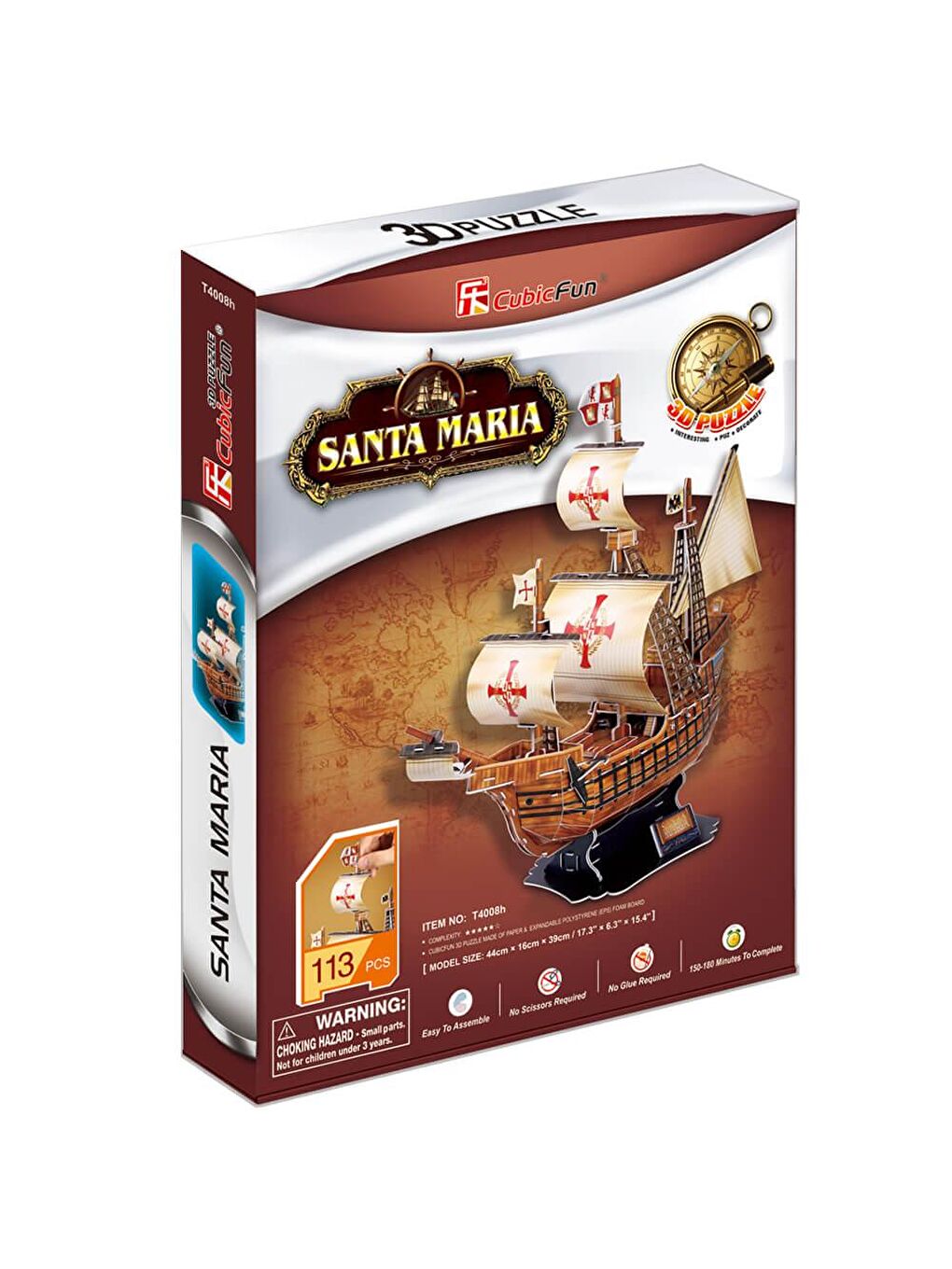 Cubic Fun Karışık 3D 113 Parça Puzzle Santa Maria Gemisi - 3