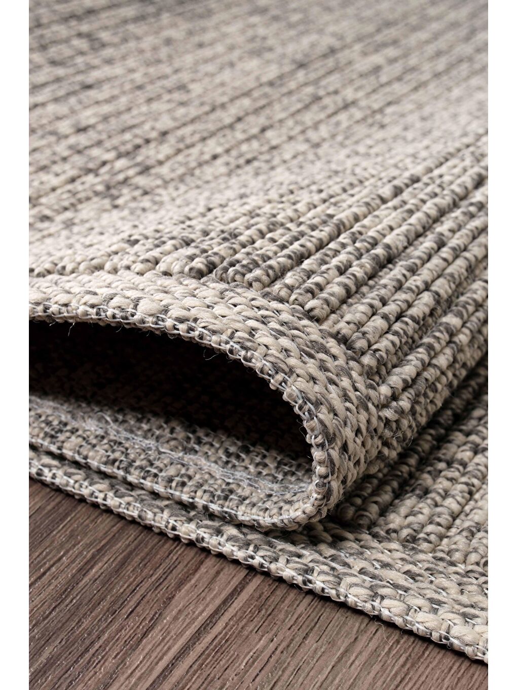 Konfor Halı Gri Konfor Vlora 4766 Jüt Hasır Bukle Örme Kilim-80x300 - 2