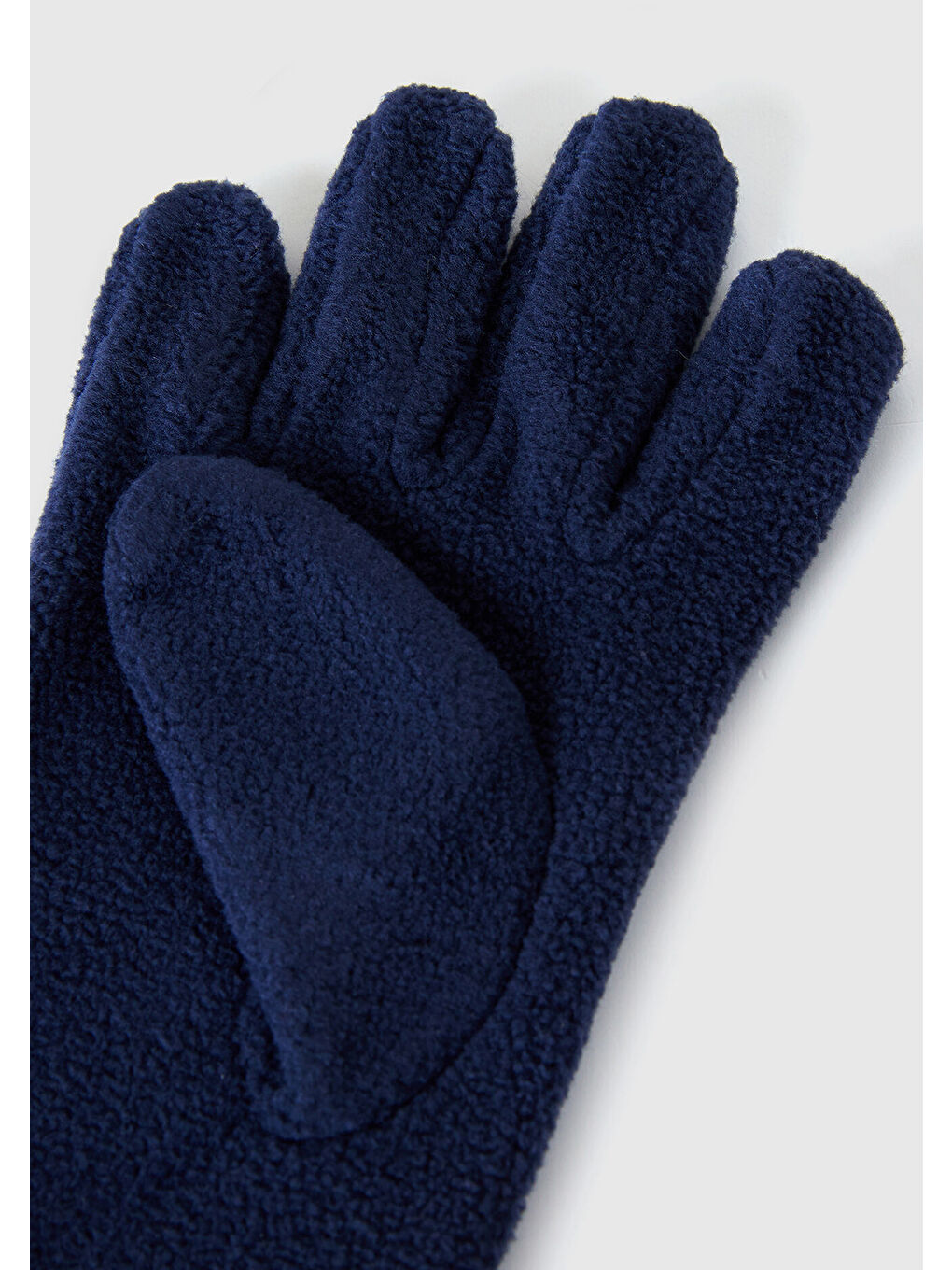 Erkek Çocuk Lacivert Logo İşlemeli Polar Eldiven-1