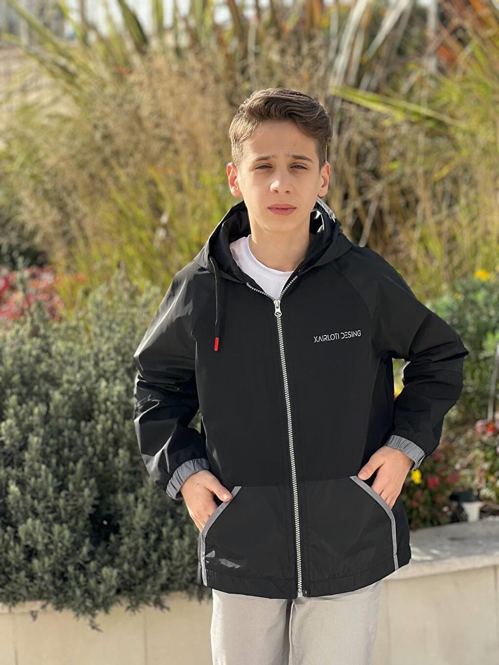 Siyah Erkek Çocuk Su Geçirmez Mevsimlik Mont MM.0016