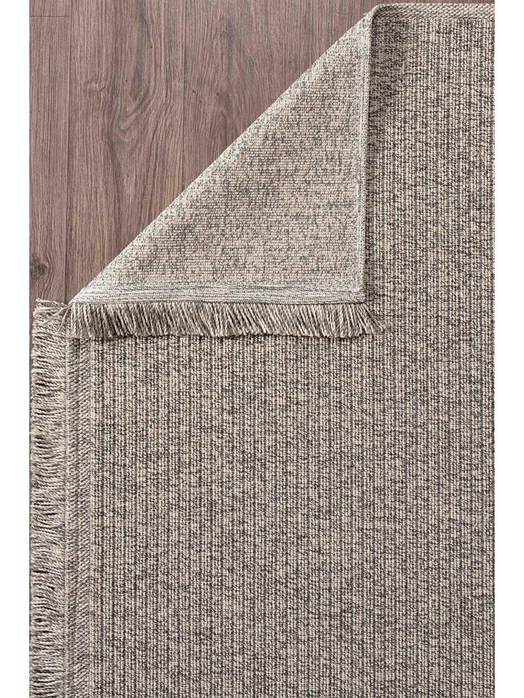 Konfor Halı Gri Konfor Vlora 4766 Jüt Hasır Bukle Örme Kilim-80x300 - 3