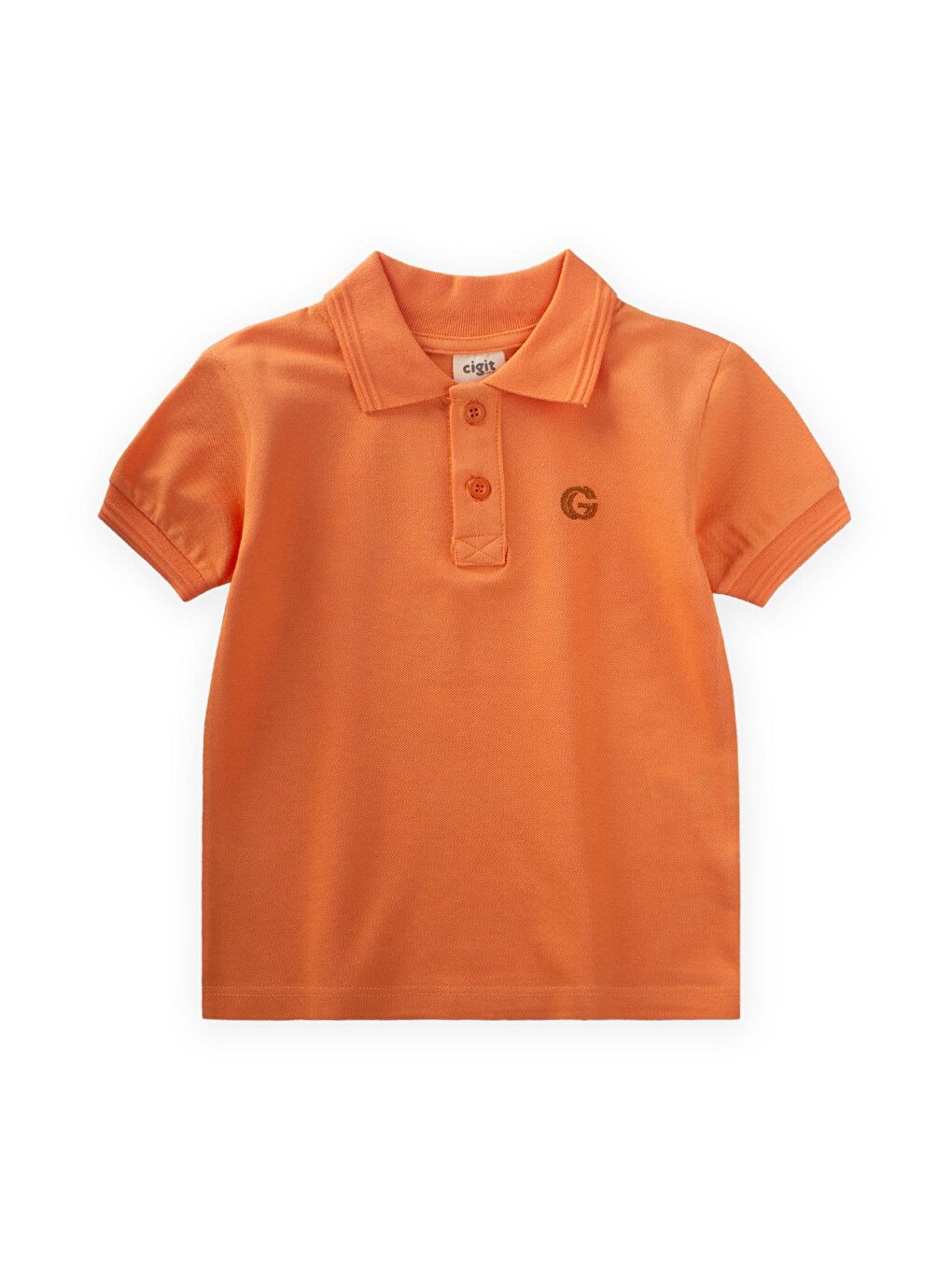 Turuncu Erkek Çocuk Polo Yaka Tişört
