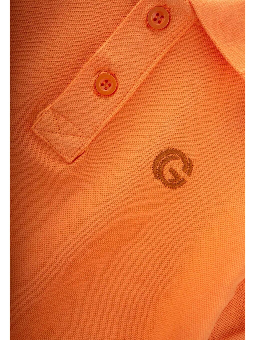 Turuncu Erkek Çocuk Polo Yaka Tişört-2