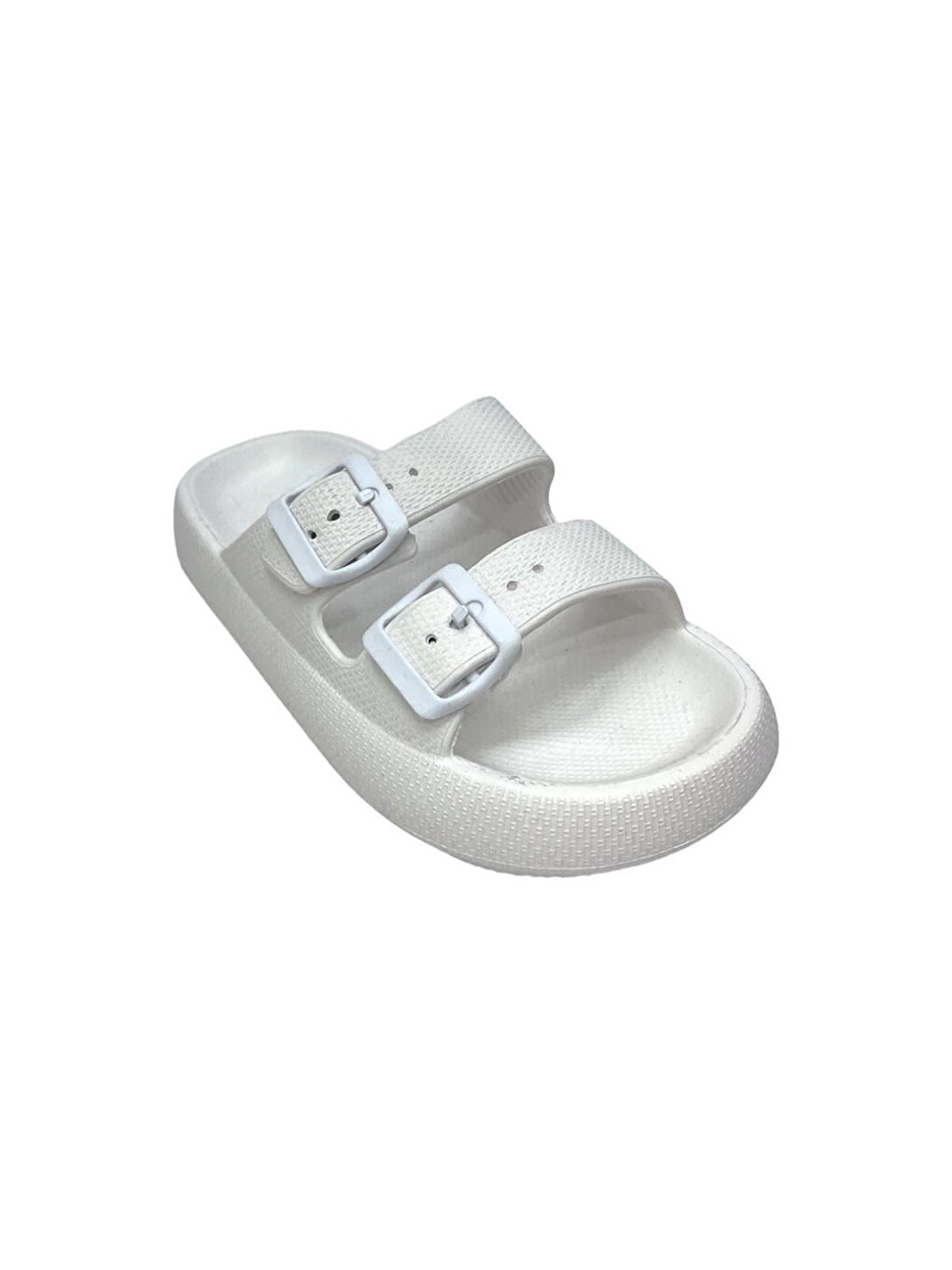 Unisex Çift Tokalı Medikal Hafif Eva Terlik Beyaz-1