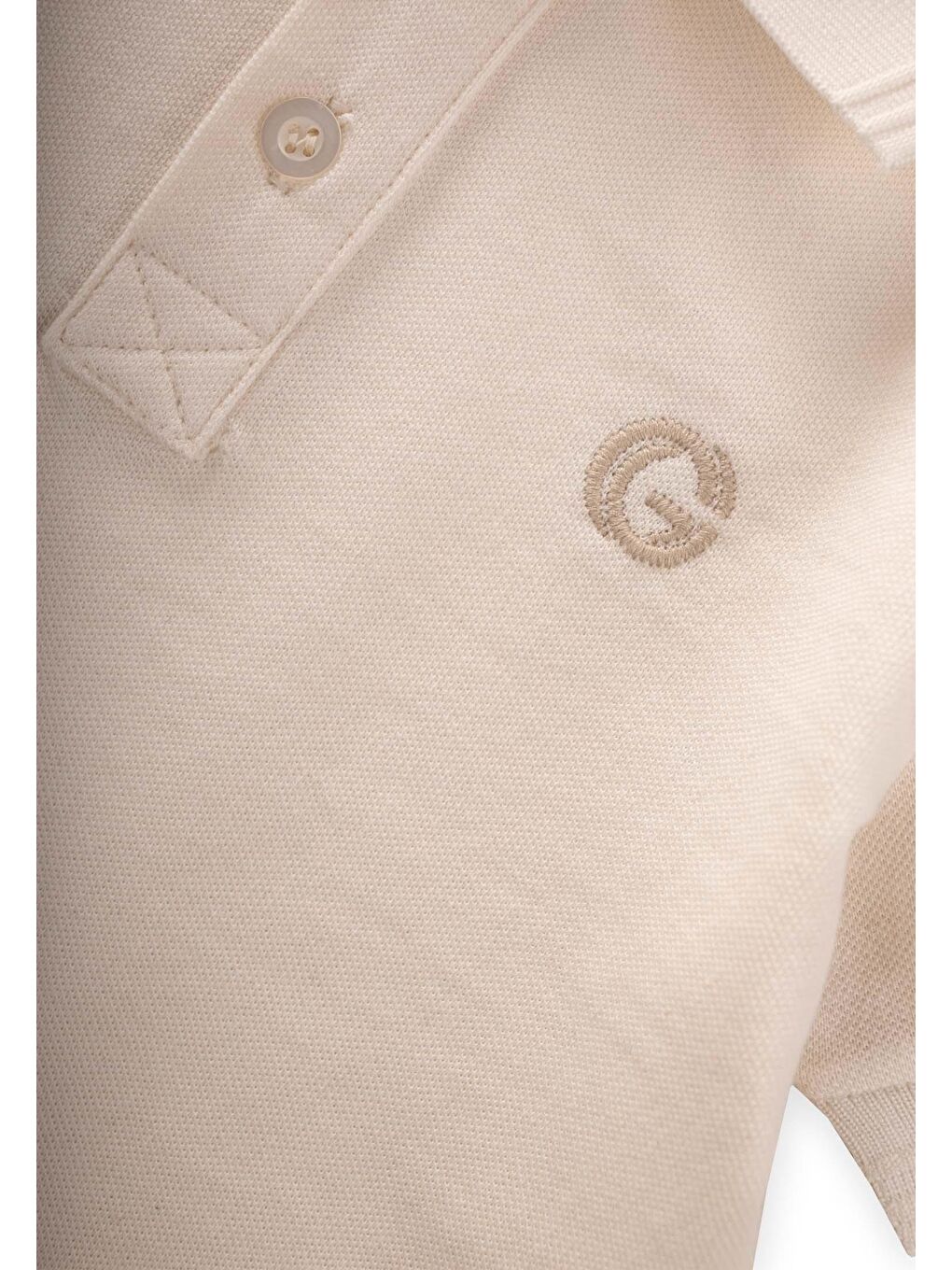 Ekru Erkek Çocuk Polo Yaka Tişört-2