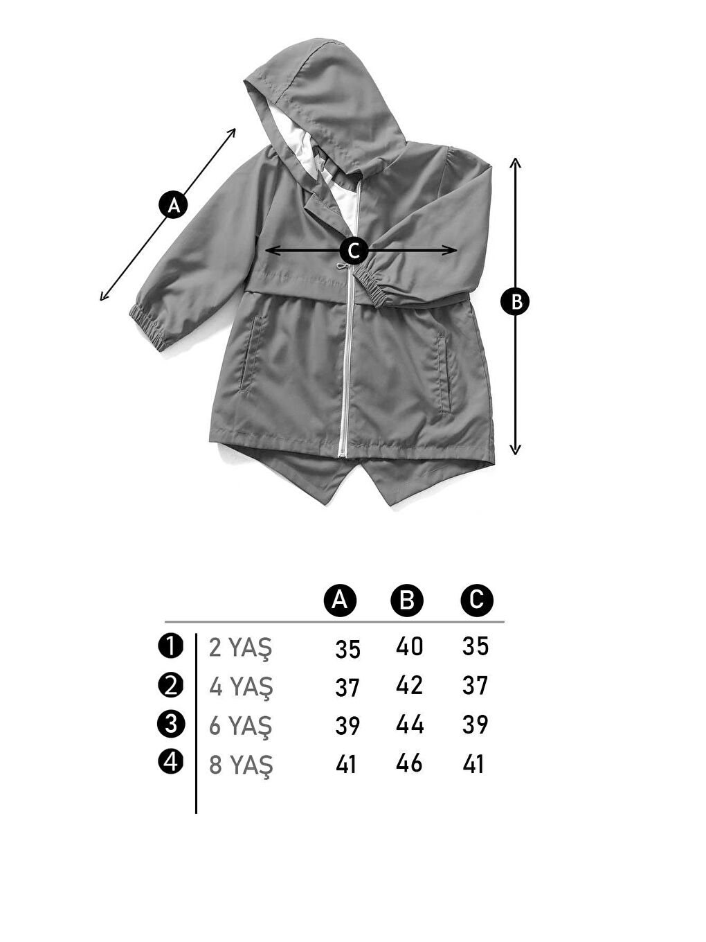 Kırmızı Kapüşonlu Kız Çocuk Trençkot 4-10 Yaş-6