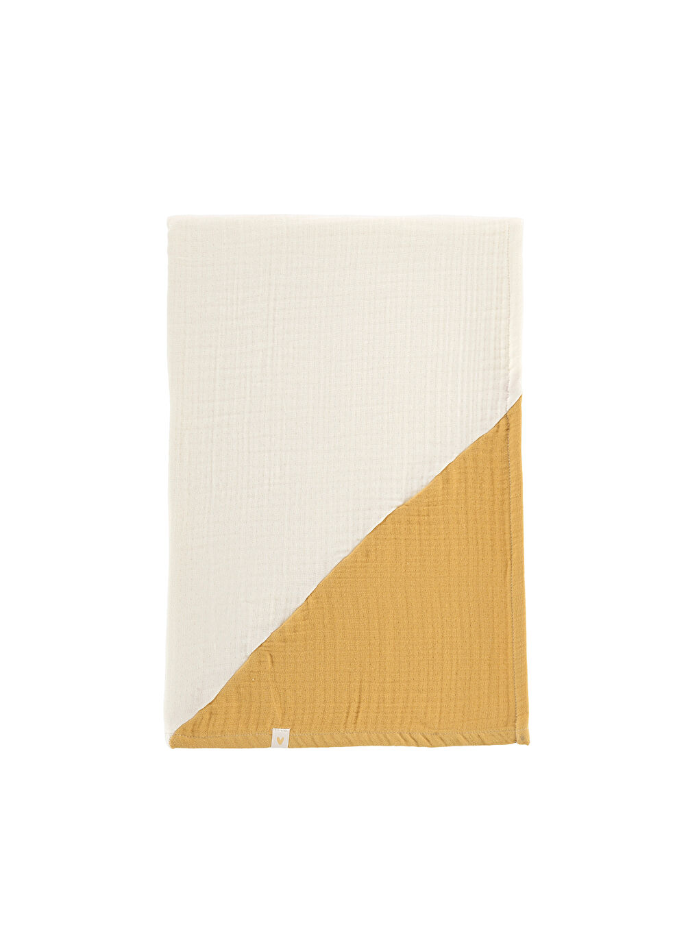 Kahverengi Joy of Colors Organik Pamuk 4 Katlı Müslin Örtü Hardal 100x100-1