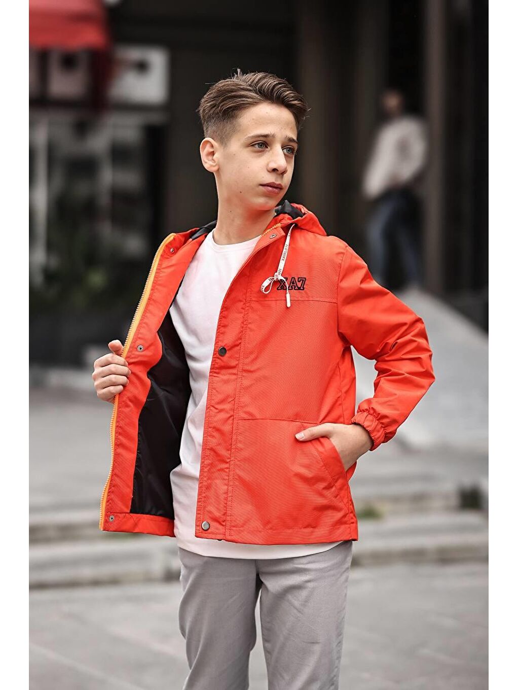 Turuncu Erkek Çocuk Su Geçirmez Mevsimlik Mont MM.0015-2