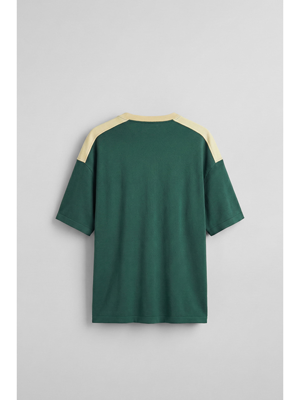 Erkek Oversize Nakışlı Ülke Temalı Forma T-Shirt Yeşil-1