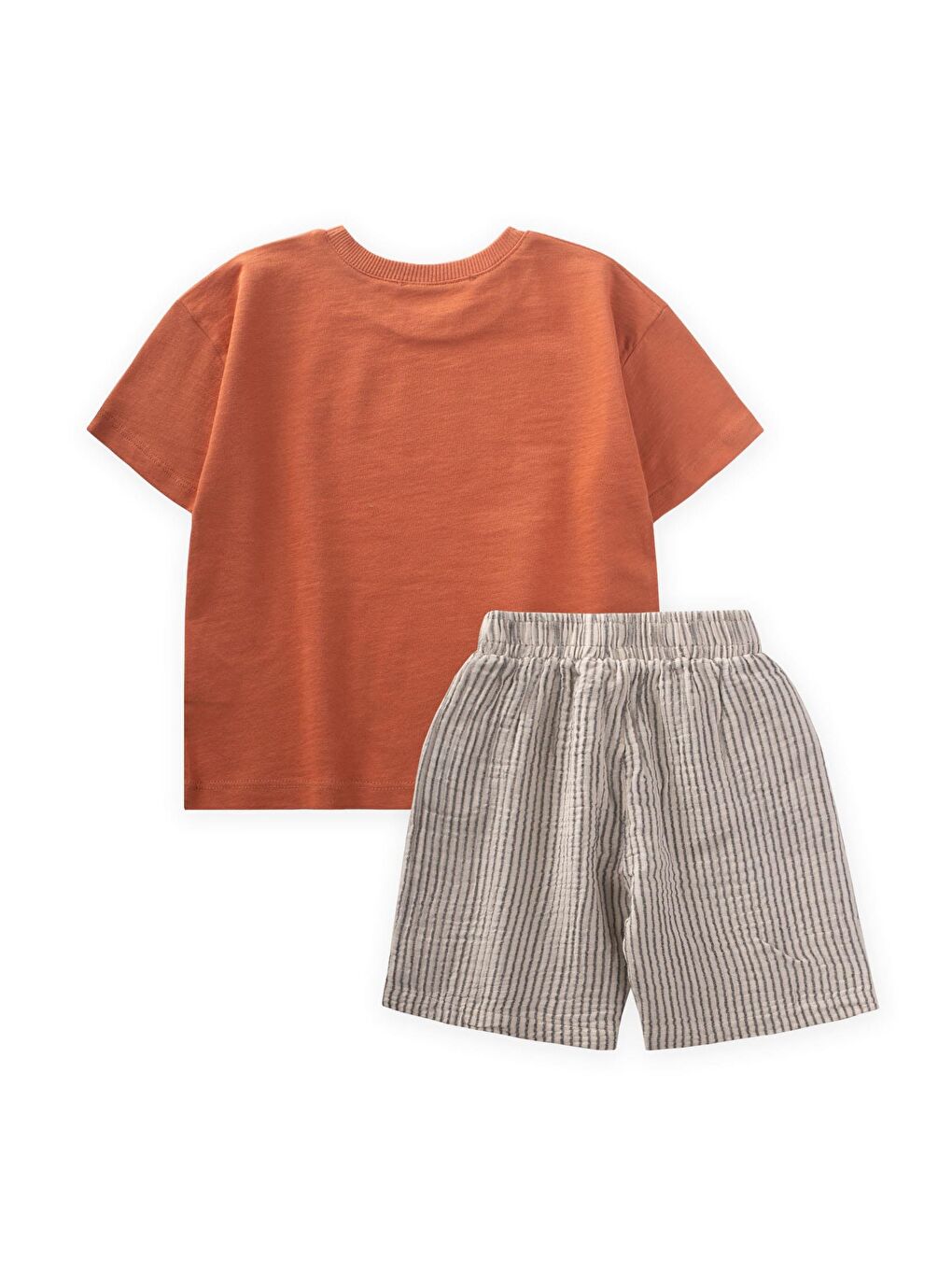 Turuncu Erkek Çocuk Baskılı Takım-2