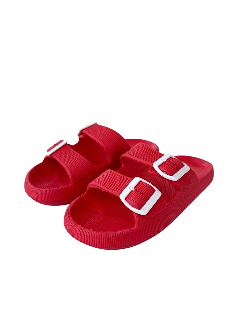 Kırmızı Unisex Çift Tokalı Medikal Hafif Eva Terlik Kirmizi-5