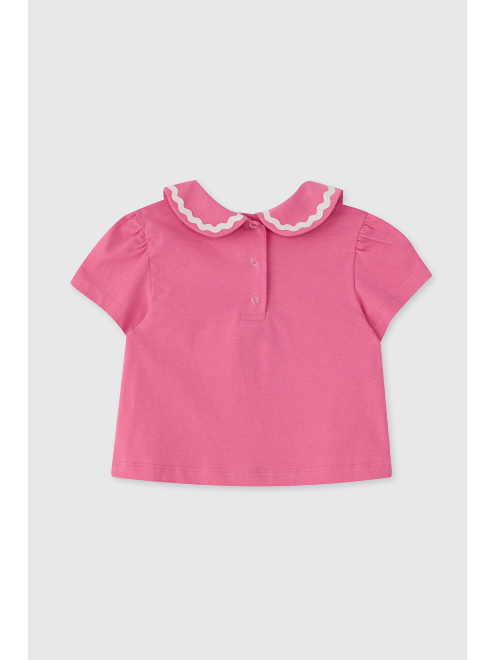 Kız Bebek Kısa Kollu Pembe Tişört-1