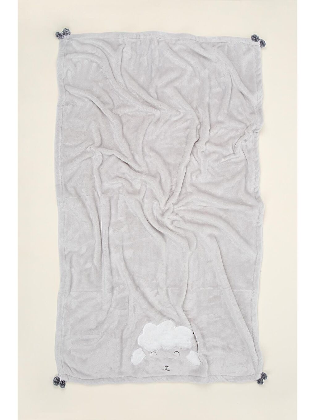 Gri Wooly Battaniye 75x120-1