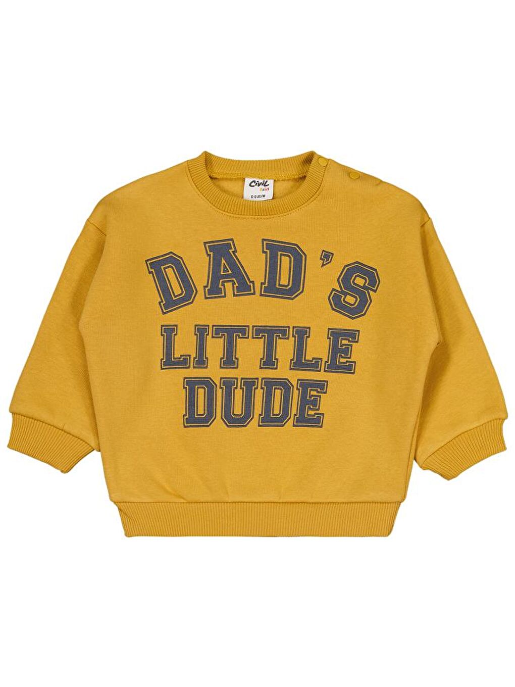 Sarı Baby Dad's Little Dude 6-18 Ay Takım - Hardal 12-18 Ay