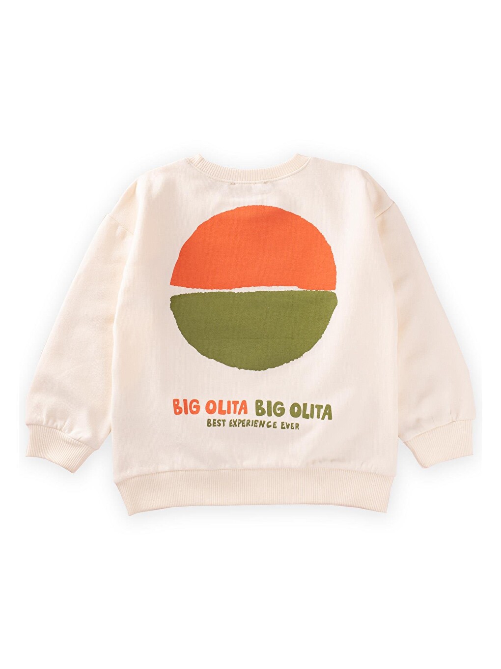 Ekru Erkek Çocuk Baskılı Sweatshirt-1