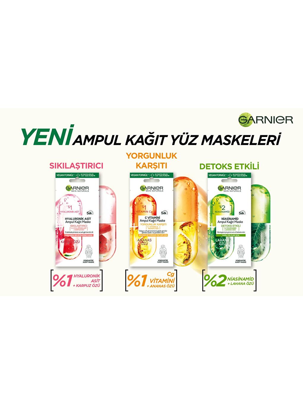 GARNIER Şeffaf Niasinamid Detoks Etkili Ampul Kağıt Maske - 6