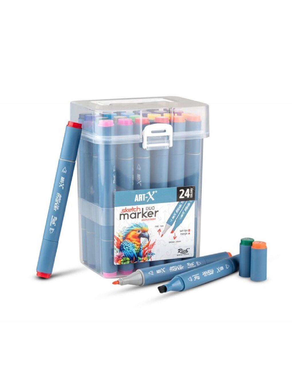 Art-X Sketch Marker Duo Su Bazlı Çift Uçlu Kalem 24 Renk (KOD: 18047)