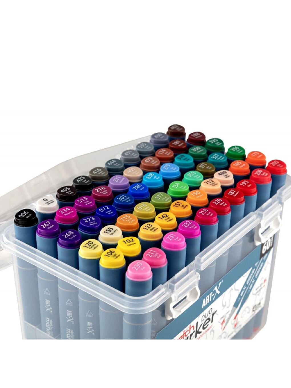 Art-X Sketch Marker Duo Su Bazlı Çift Uçlu Kalem 60 Renk (KOD: 18050)-1