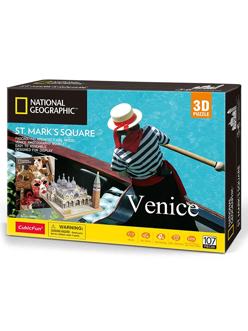 Cubic Fun Karışık 3D Puzzle National Geographic Serisi - San Marco Meydanı 107 Parça - 2