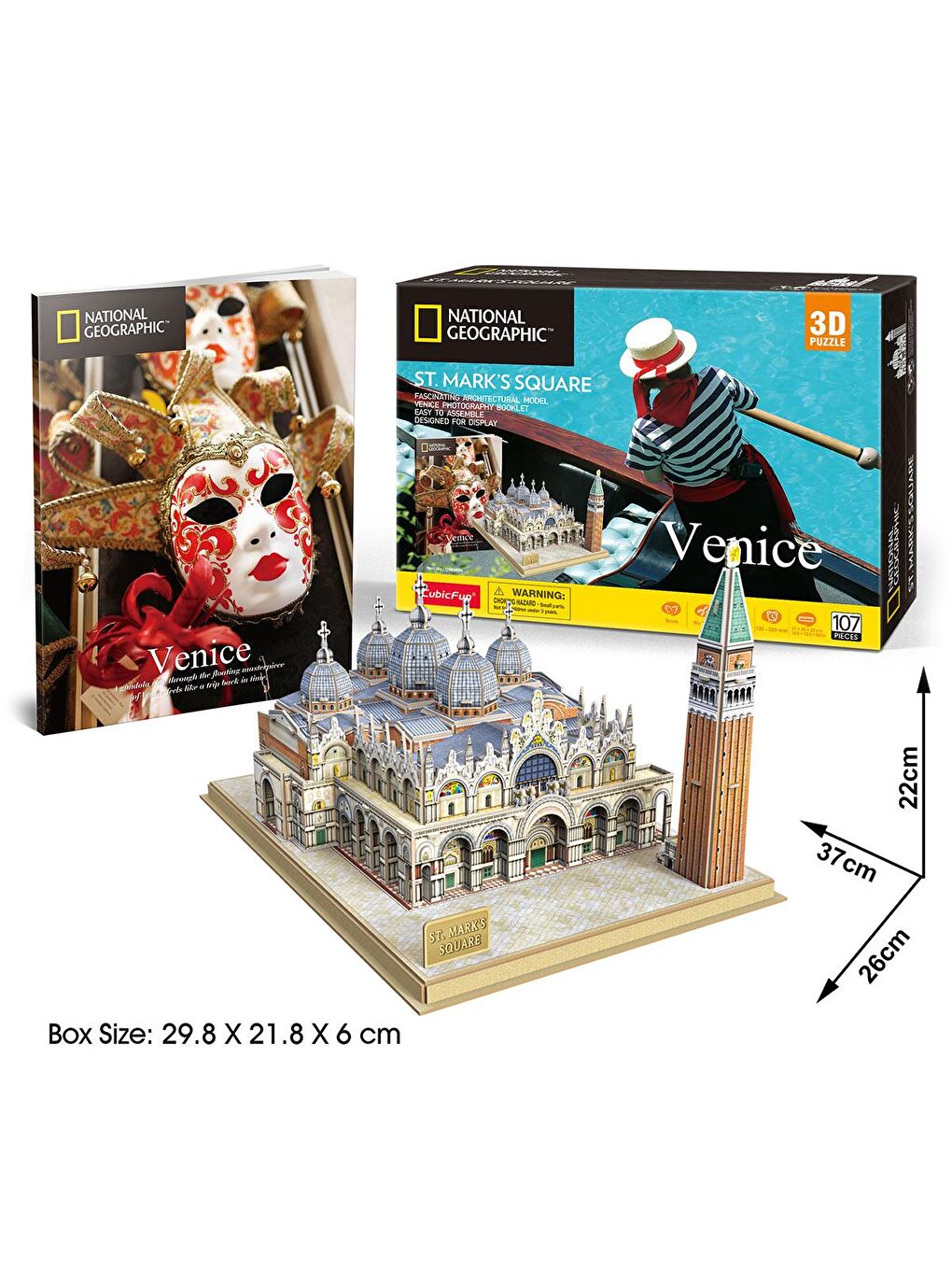 Cubic Fun Karışık 3D Puzzle National Geographic Serisi - San Marco Meydanı 107 Parça - 4