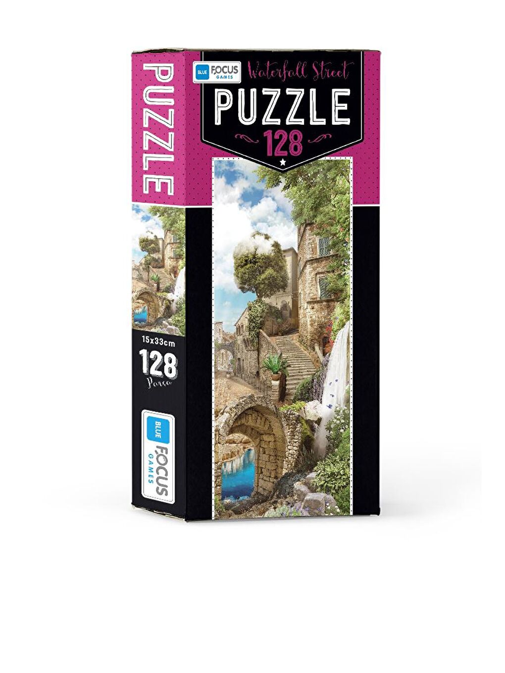 Blue Focus Karışık 128 Parça Puzzle - Waterfall Street - 1