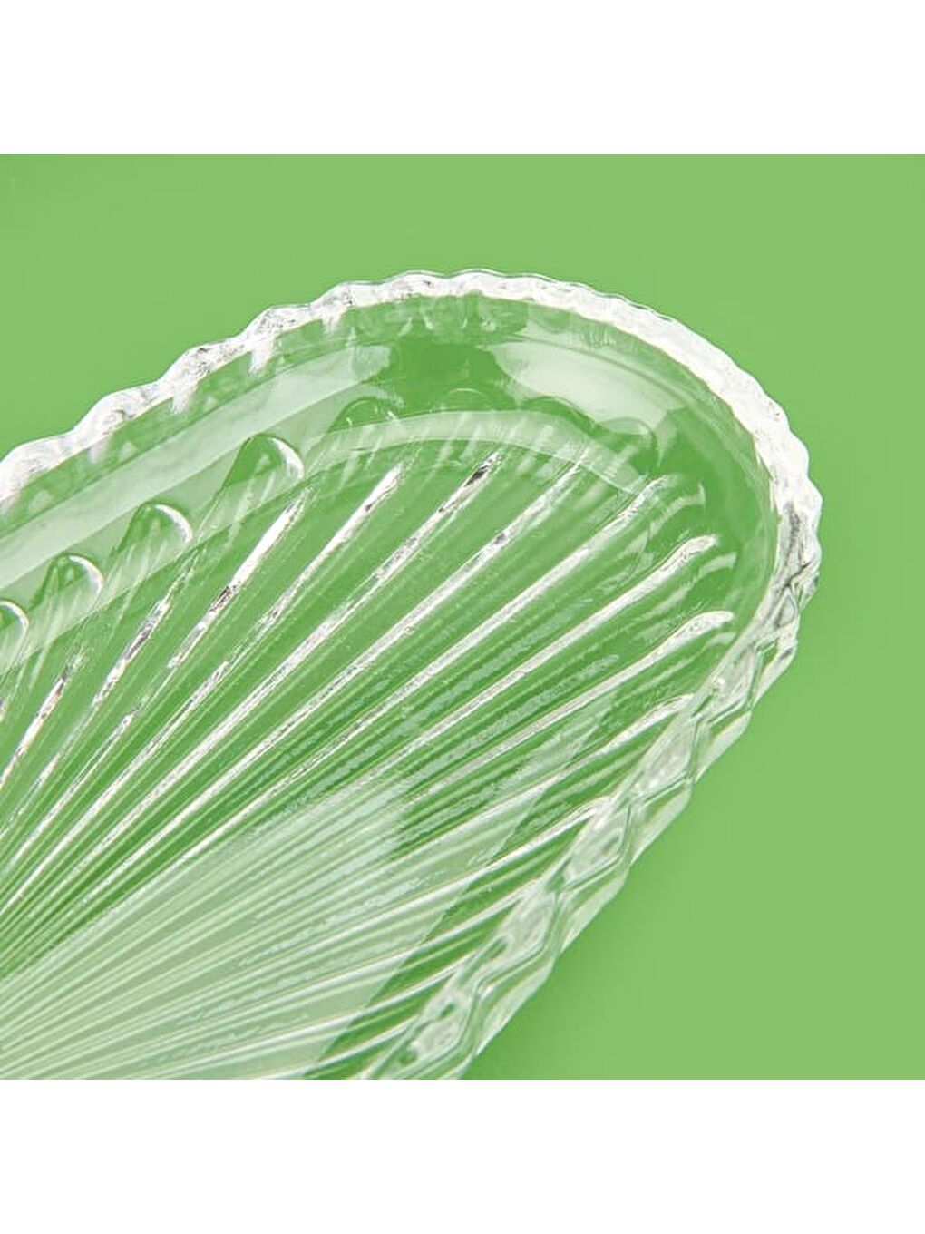 Renksiz Damla Ayaklı Kayık Sunumluk - Şeffaf - 39x14x11 cm-2