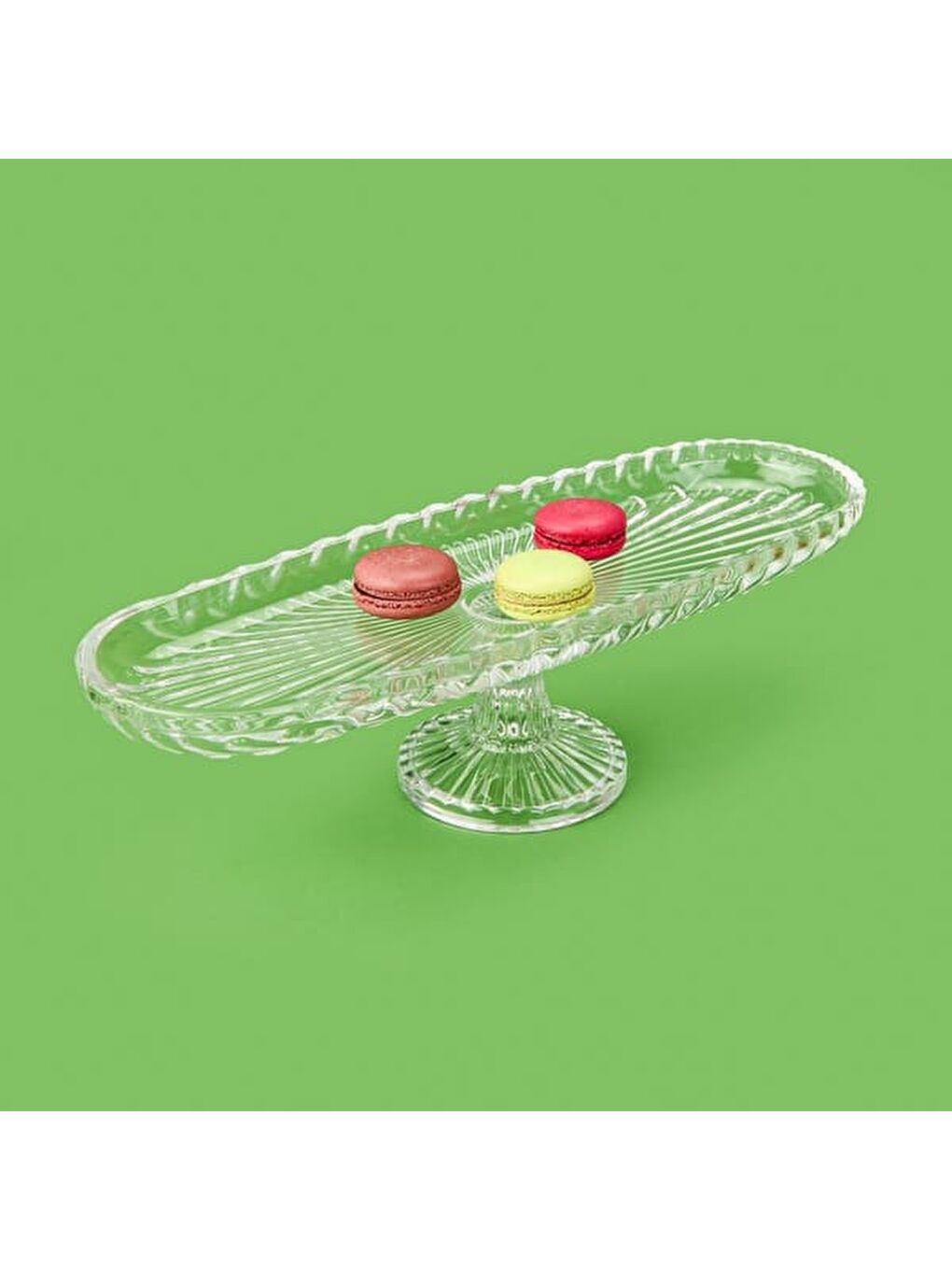 Renksiz Damla Ayaklı Kayık Sunumluk - Şeffaf - 39x14x11 cm-3