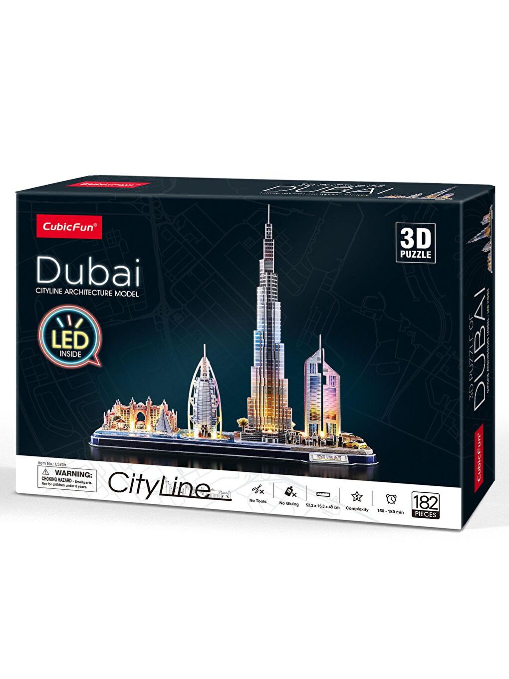 Cubic Fun Karışık 3D 182 Parça LED Işıklı Puzzle Dubai - 2